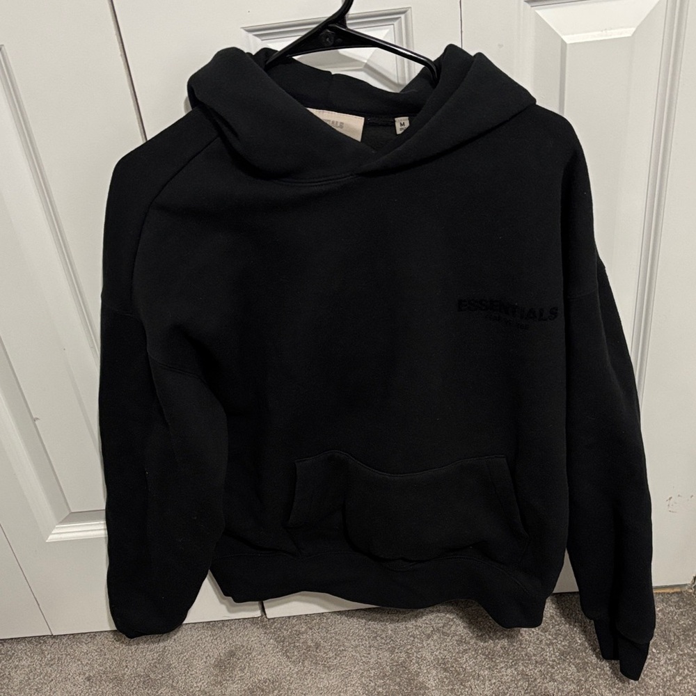 Essentials Men's Black Hoodie Sweater
